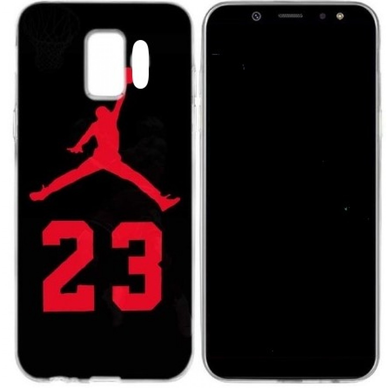 Θήκη Samsung Galaxy J4 2018 Σιλικόνης TPU Michael Jordan - 4322 - Μαύρο Κόκκινο - OEM