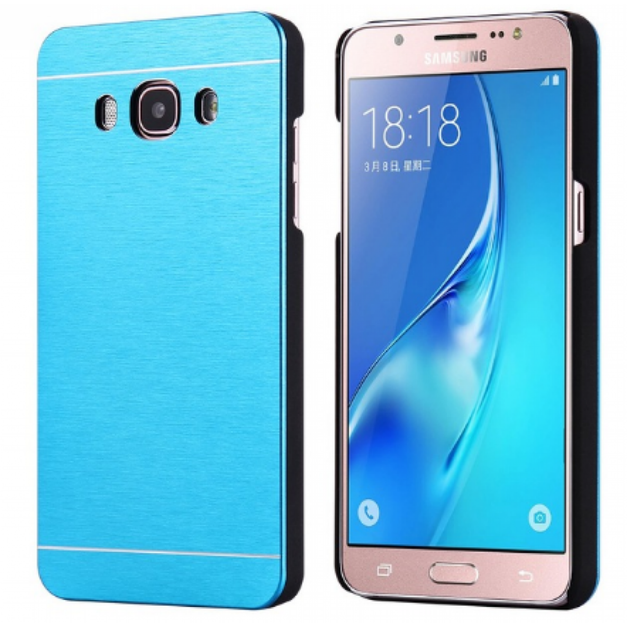 Θήκη Samsung Galaxy J5 (2016) Αλουμινίου - 4421 - Γαλάζιο - ΟΕΜ