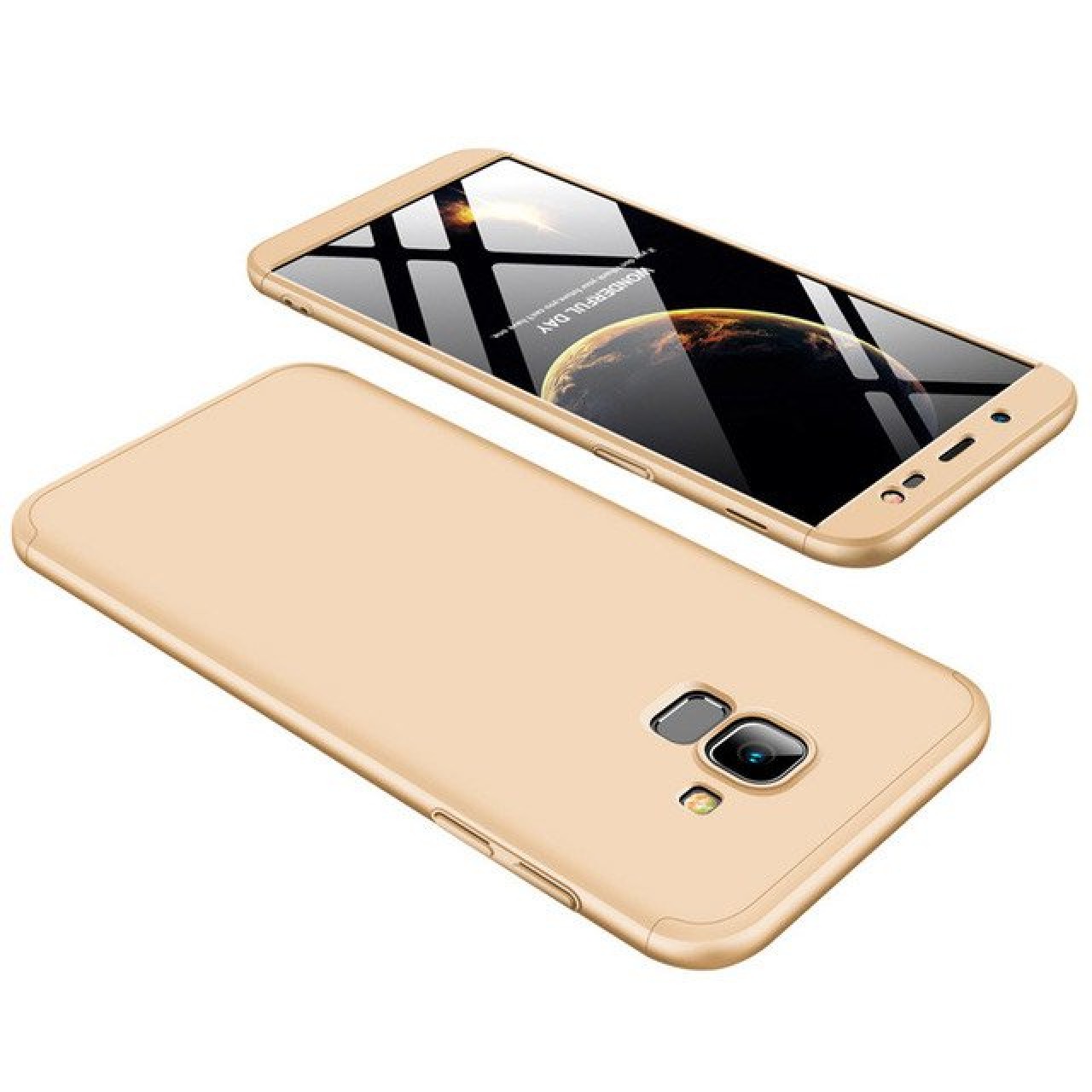 Θήκη Samsung Galaxy J6 2018 Full Body GKK 360° Σκληρή Πλαστική - 4522 - Χρυσό - ΟΕΜ