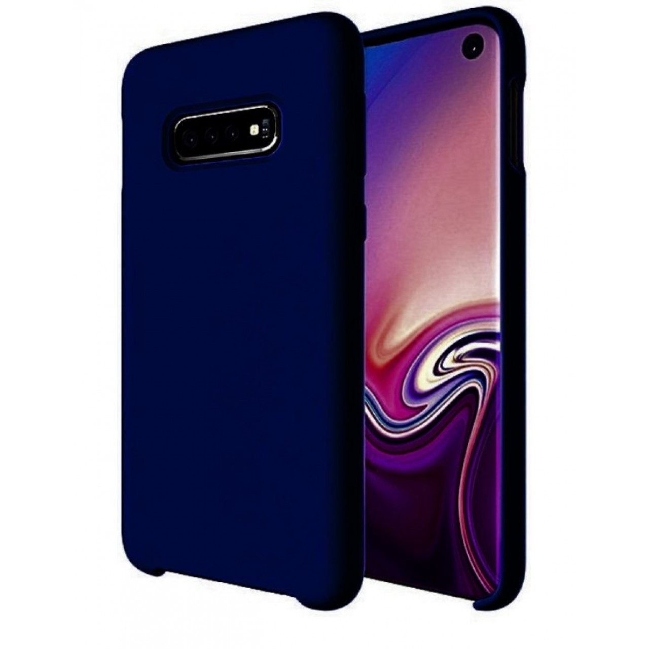 Θήκη Samsung Galaxy S10 G973 Silicone soft-touch cover - 4680 - Σκούρο Μπλε - ΟΕΜ