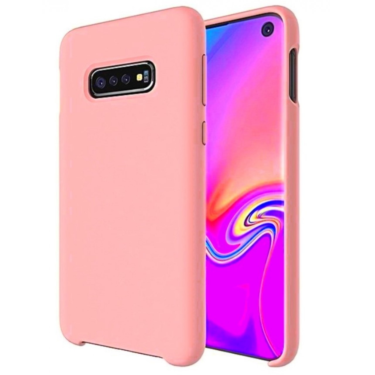 Θήκη Samsung Galaxy S10e G970 Silicone soft-touch cover - 4683 - Ροζ - ΟΕΜ