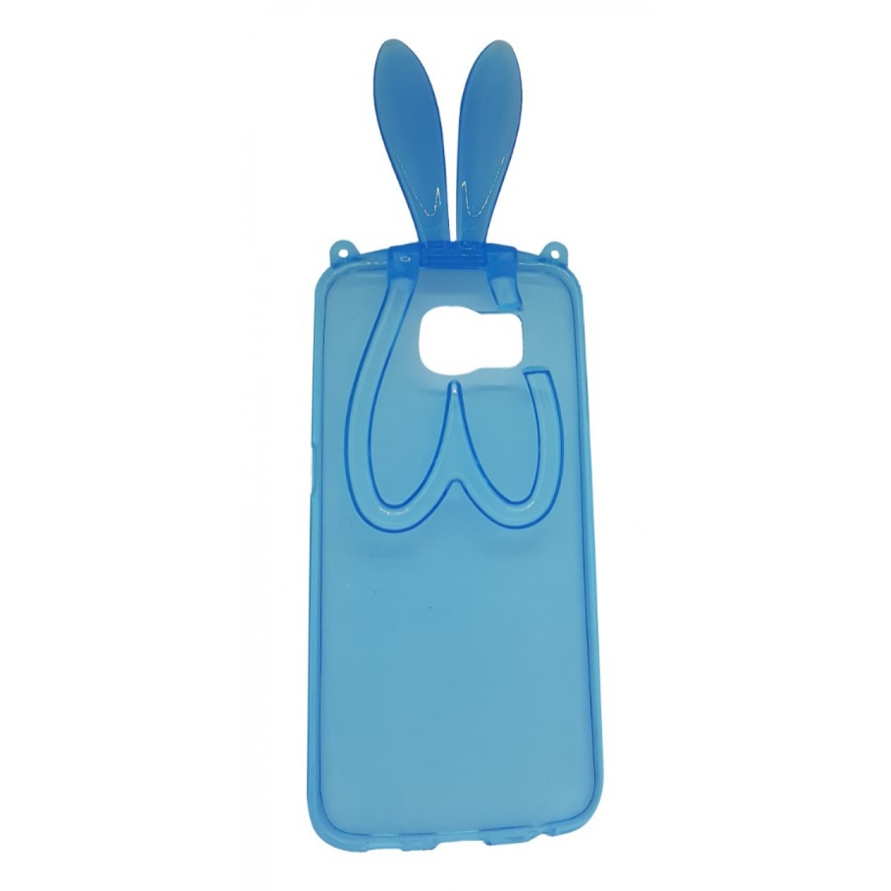 Θήκη Samsung Galaxy S6 Σιλικόνης TPU Rabbit Ears Stand 3D - 4053 - Γαλάζιο - OEM