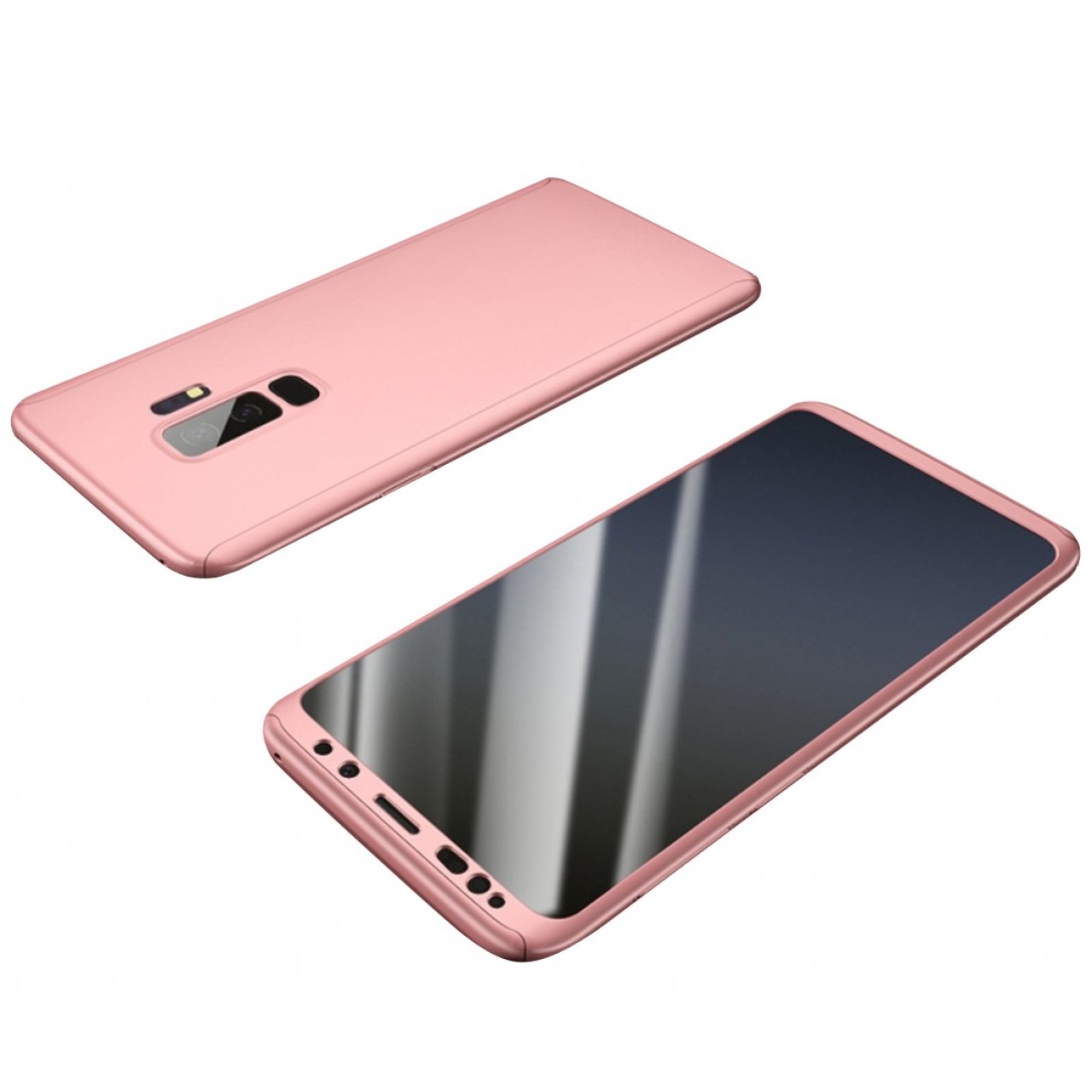 Θήκη Samsung Galaxy S9 (G960F) Hybrid 360 Full body + Μεμβράνη Προστασίας Οθόνης - 3814 - Ροζ - OEM