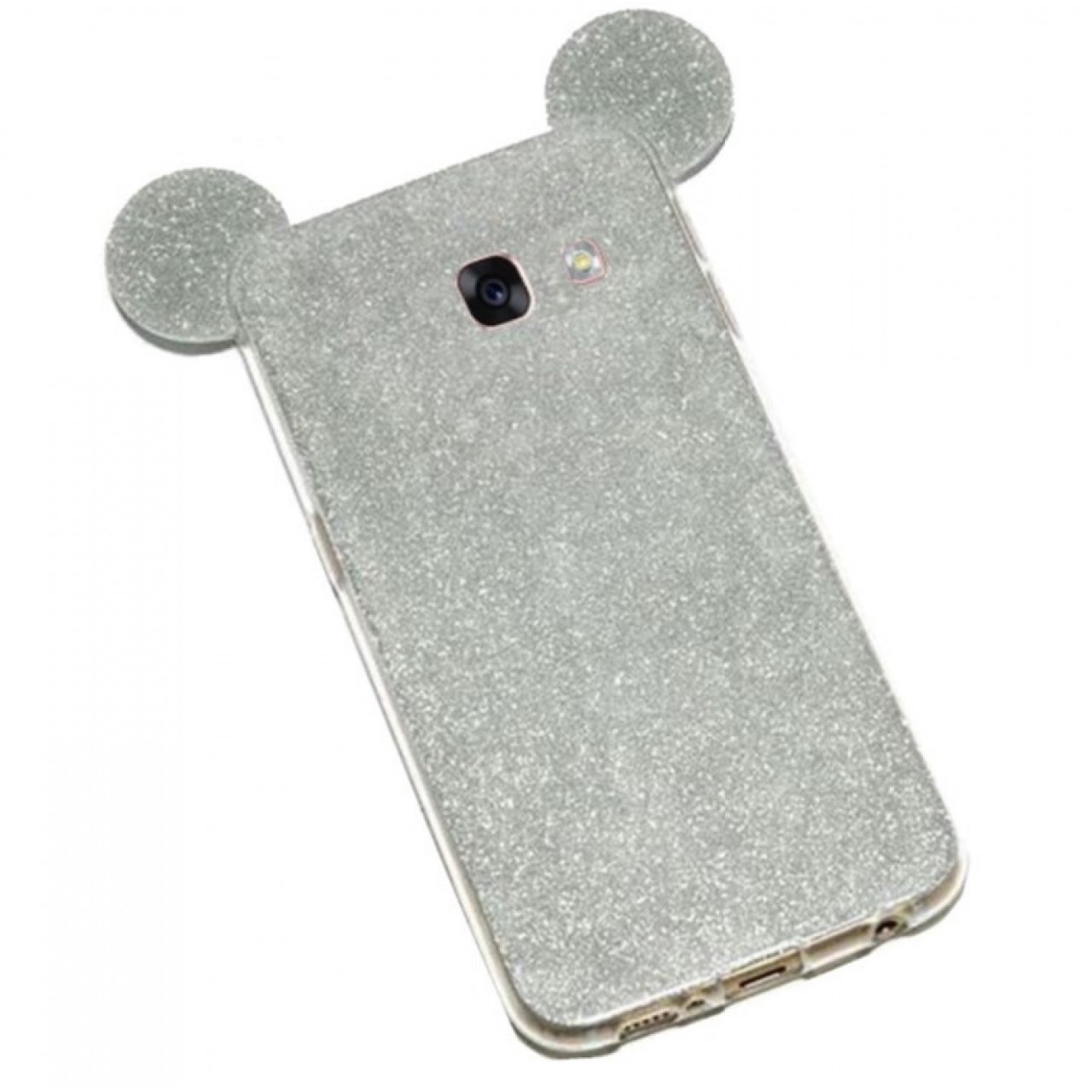 Θήκη Samsung Galaxy A5 2017 ( A520F ) Σιλικόνης TPU Minnie Glitter Ears - 4234 - Ασημί - OEM