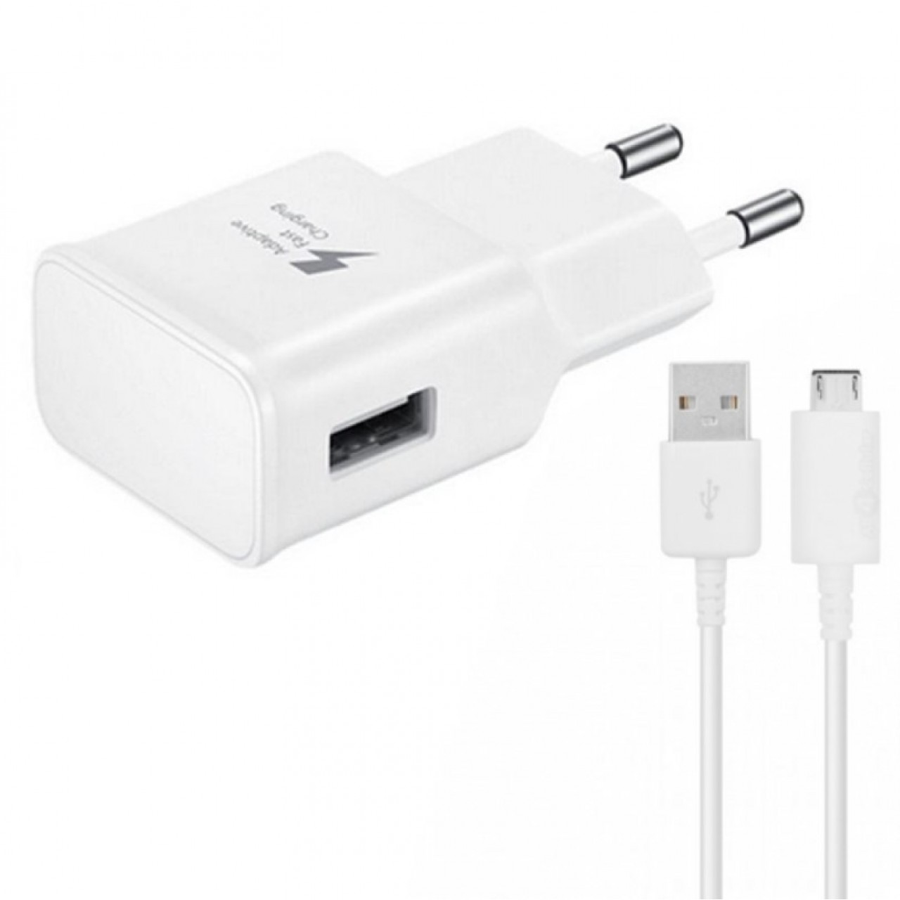 Φορτιστής Fast Charge 5V/1A 220A 1 x USB Micro USB cable - 4918 - Λευκό - ΟΕΜ
