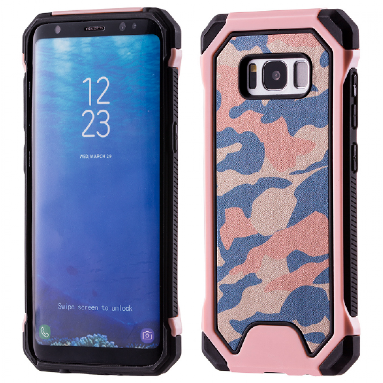 Θήκη Samsung Galaxy S8 (G950) Super Durable Armor Rugged - 3901 - Ροζ - ΟΕΜ