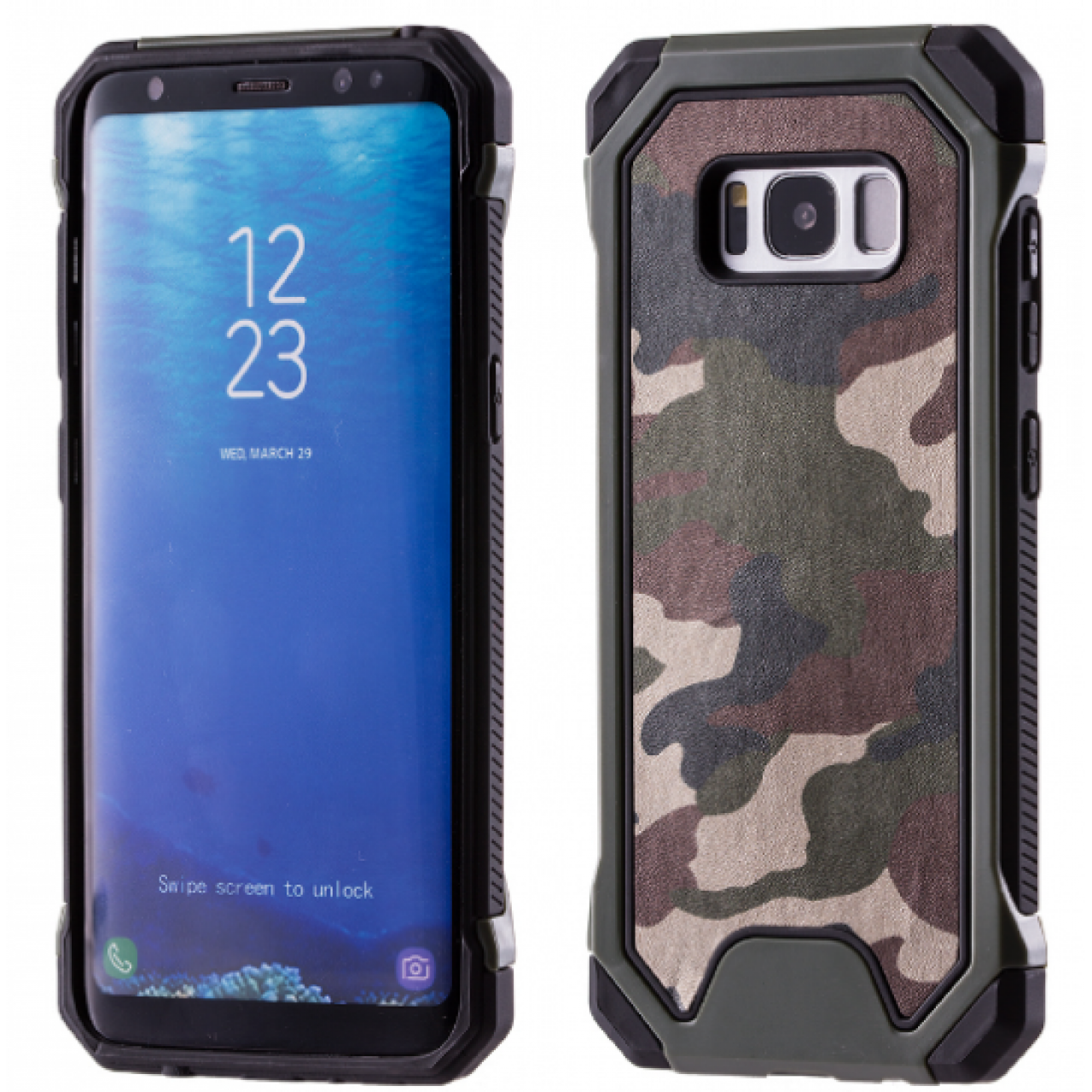 Θήκη Samsung Galaxy (G955) S8 Plus Super Durable Armor Rugged - 3915 - Πράσινο - ΟΕΜ