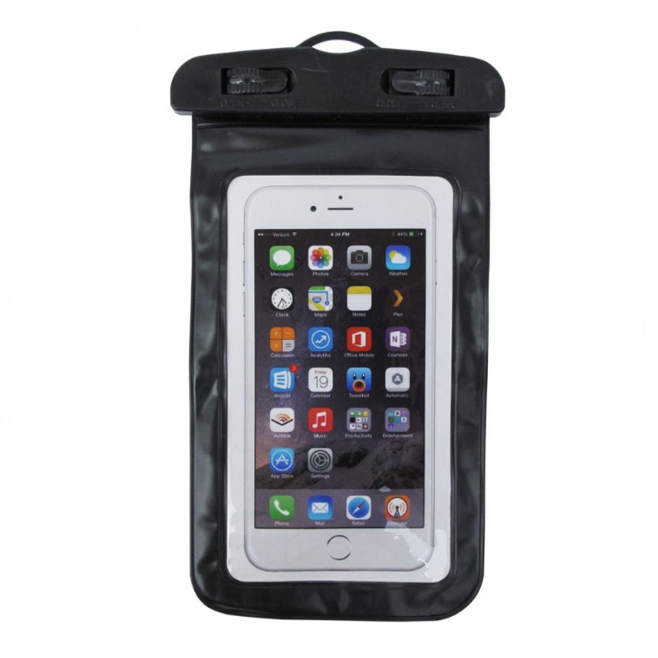 θήκη Universal Αδιάβροχη Πλαστική για κινητό έως 6 ίντσες - 4761 - Μαύρο - OEM