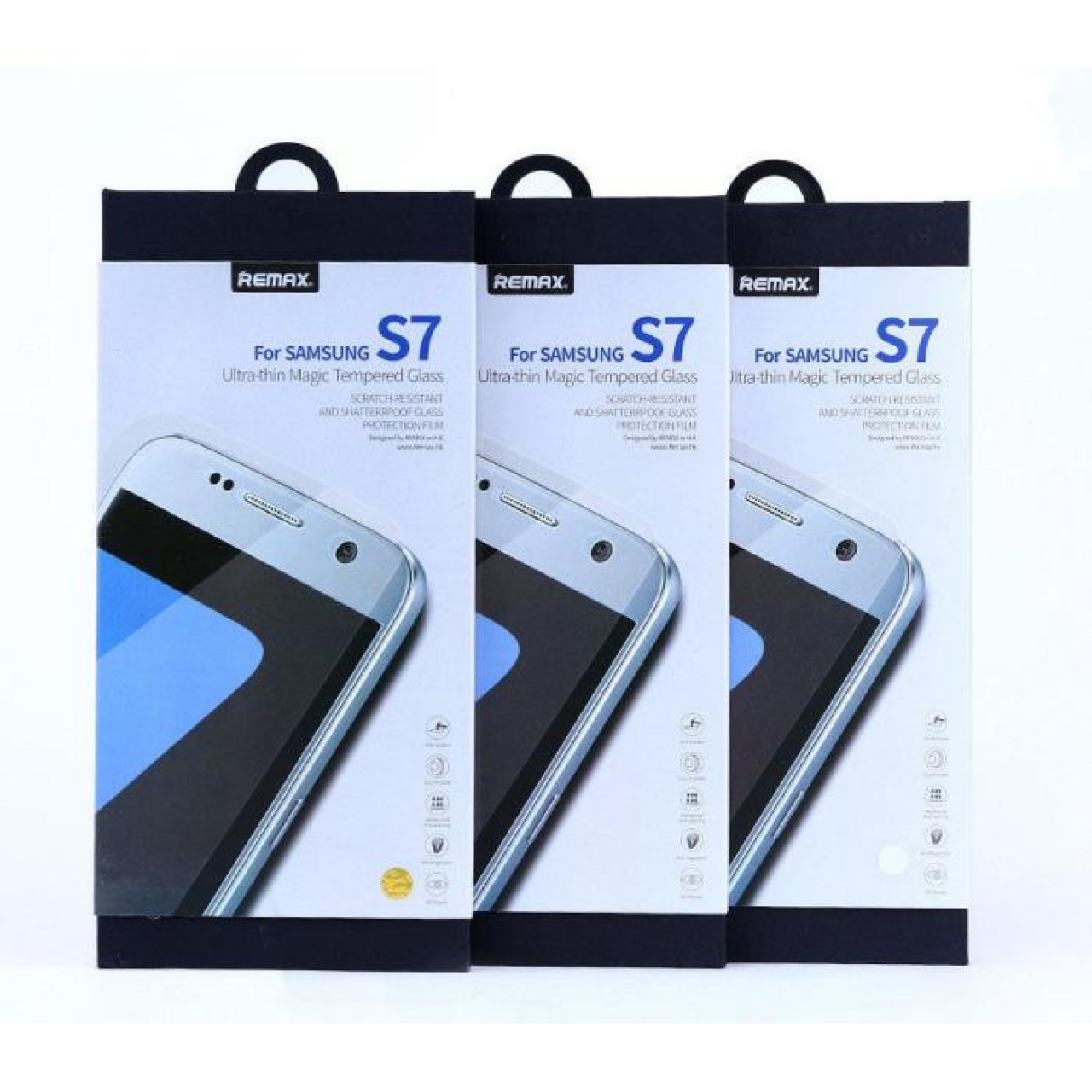 Tempered Glass Remax For S7 3D Curved Black
