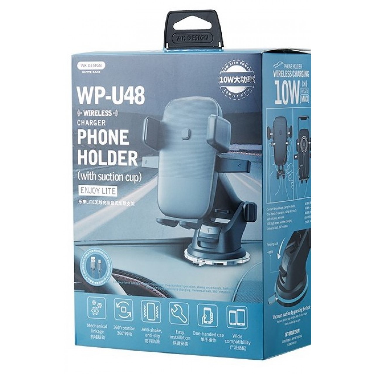 Wireless Charging Holder for Smartphone WK WP-U48 Black