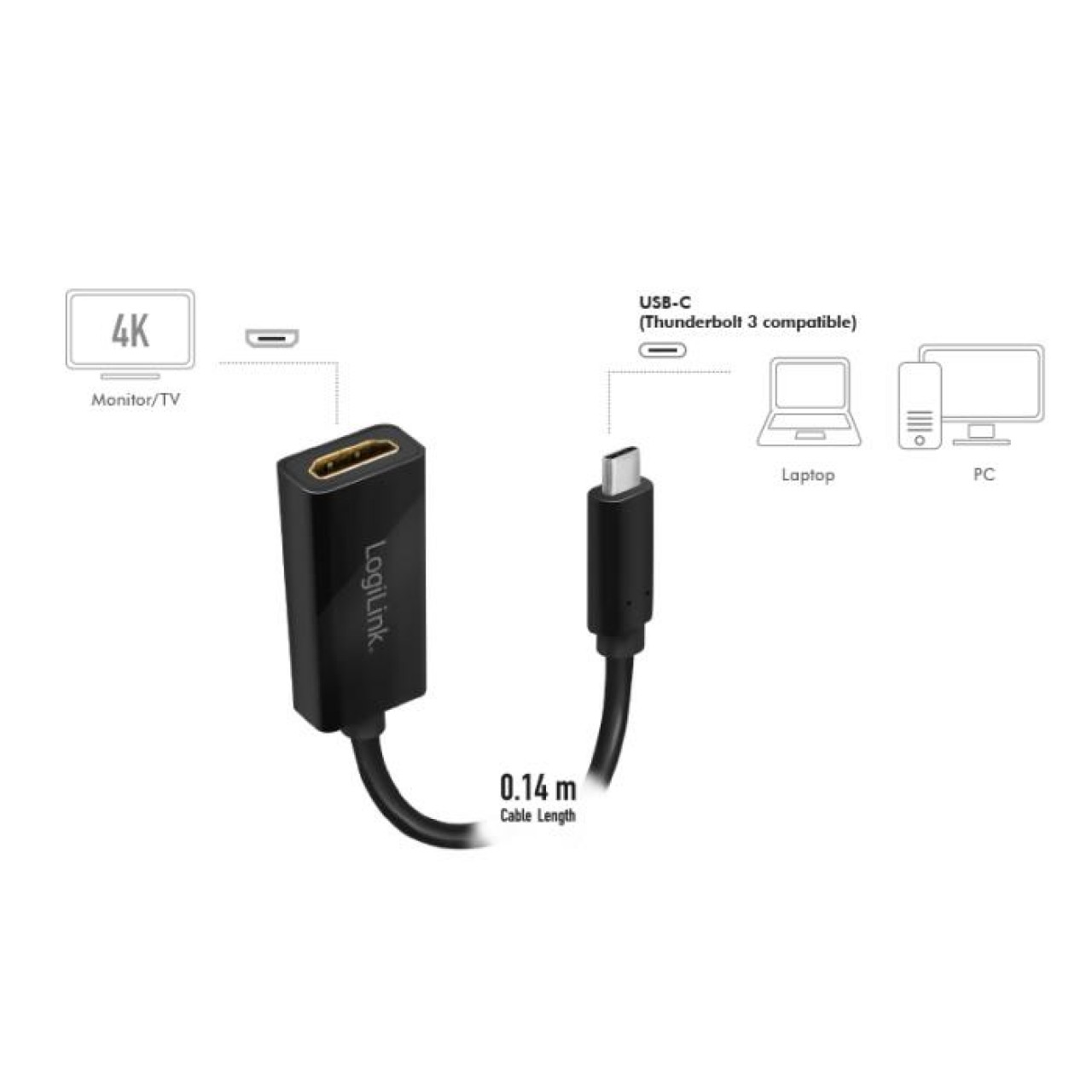 Type-C to HDMI Converter Logilink UA0236A