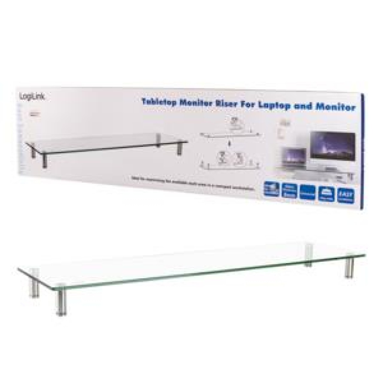 Glass Tabletop Monitor Riser Logilink BP0060