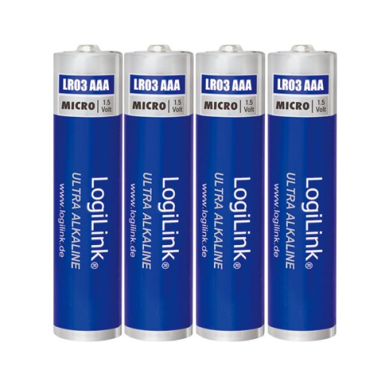 Battery AAA Alkaline Logilink LR03B4 4pcs
