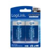 Battery 1.5V Alkaline Logilink LR20B2 2pcs - 4052792048209 Battery 1.5V Alkaline Logilink LR20B2 2pcs