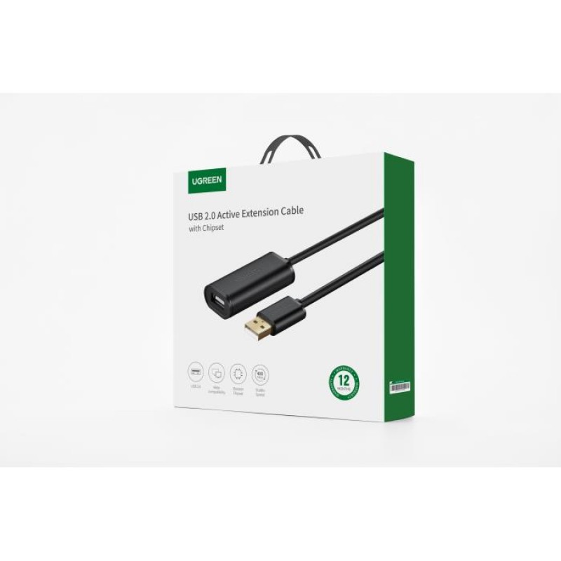 Cable USB Repeater 10m UGREEN US121 Black 10321