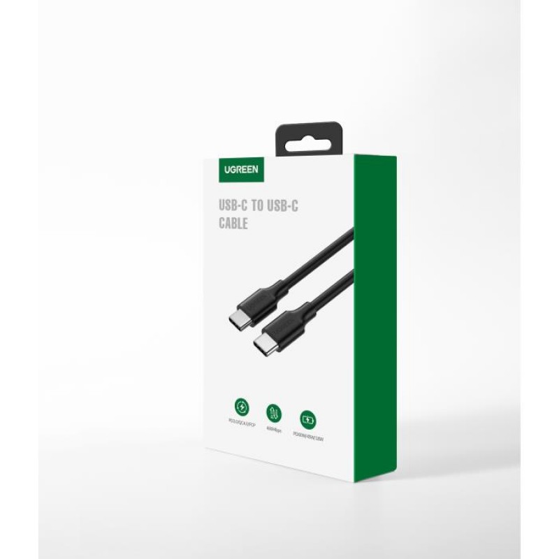 Charging Cable UGREEN US286 TYPE-C/TYPE-C Black 1m 50997 3A