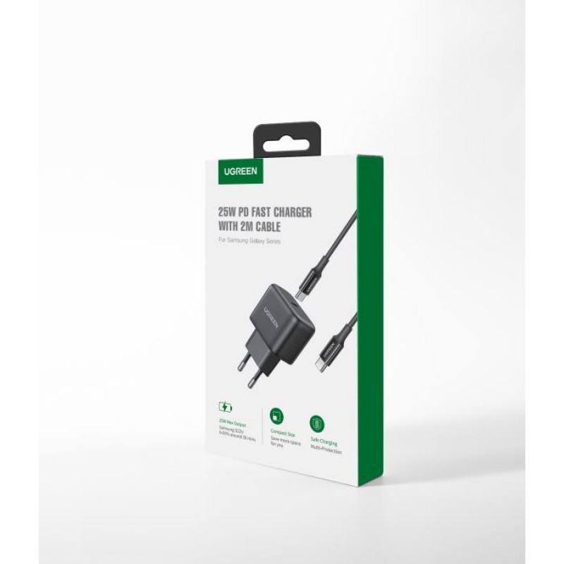 Charger UGREEN PD CD250 Combo+Type C/Type C Cable Black 50581