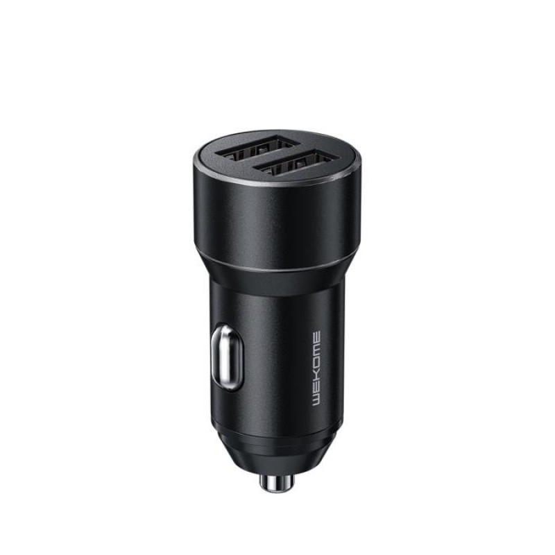 Car Charger WK 15W Dual USB 3.1A Toury Black WP-C36