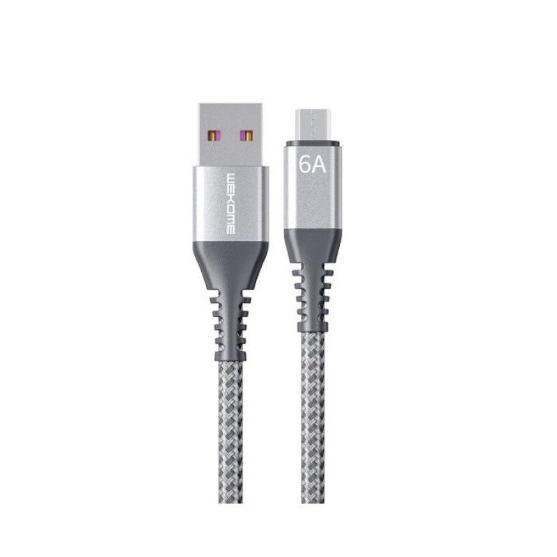 Charging Cable WK Micro Raython Silver 1m WDC-169 6A