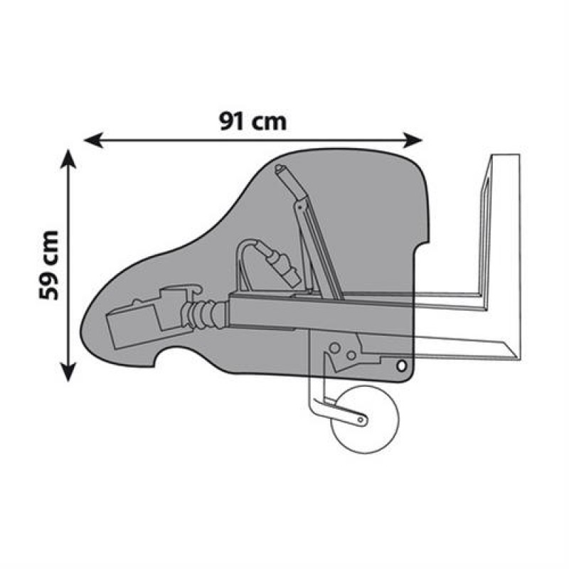 Κουκούλα Μηχανισμοί Τρέιλερ PVC 91x59cm