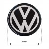 VW ΑΥΤΟΚΟΛΛΗΤΑ ΣΗΜΑΤΑ ΖΑΝΤΩΝ 10 cm ΜΑΥΡΟ/ΧΡΩΜΙΟ ΜΕ ΕΠΙΚΑΛΥΨΗ ΣΜΑΛΤΟΥ  - 4 ΤΕΜ.