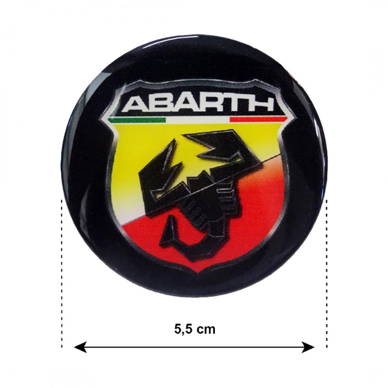 ABARTH ΑΥΤΟΚΟΛΛΗΤΑ ΣΗΜΑΤΑ ΖΑΝΤΩΝ 5,5 cm ΜΑΥΡΟ/ΚΟΚΚΙΝΟ/ΚΙΤΡΙΝΟ ΜΕ ΕΠΙΚΑΛΥΨΗ ΣΜΑΛΤΟΥ  - 4 ΤΕΜ.