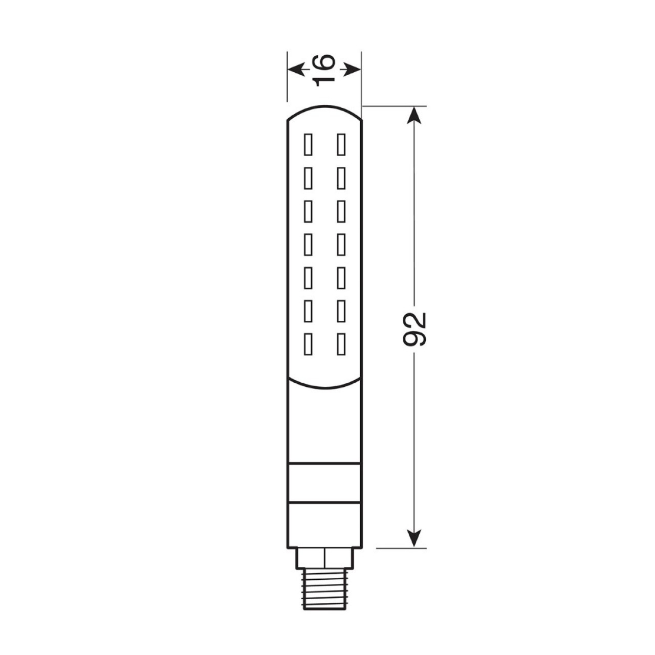 ΦΛΑΣ ΠΙΣΩ ΓΙΑ MOTO LINE SQ 12V SMD LED 3 ΧΡΗΣΕΩΝ ΘΕΣΕΩΣ/STOP/ΦΛΑΣ (ΜΑΥΡΟ 92 X 16 mm) - 2 ΤΕΜ.