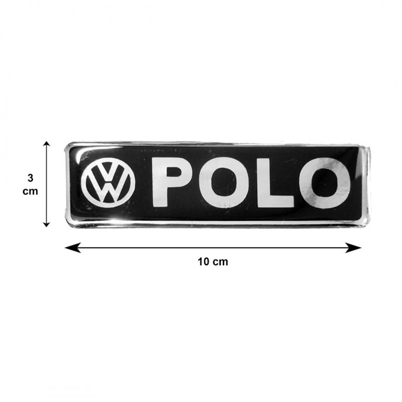 VW POLO ΣΗΜΑΤΑ ΒΙΔΩΤΑ 10 Χ 3 cm ΕΠΟΞΕΙΔΙΚΗΣ ΡΥΤΙΝΗΣ (ΥΓΡΟ ΓΥΑΛΙ) ΣΕ ΜΑΥΡΟ/ΧΡΩΜΙΟ ΓΙΑ ΠΑΤΑΚΙΑ - 2 ΤΕΜ.