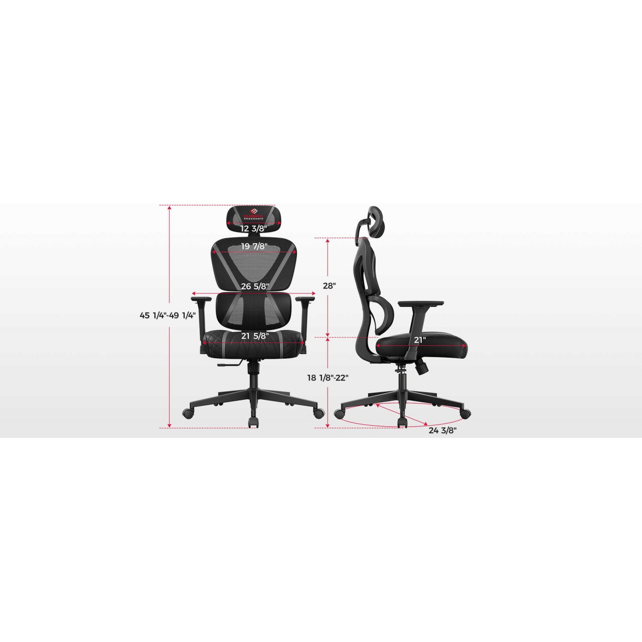 Gaming Καρέκλα - Eureka Ergonomic® ERK-GC06-GY