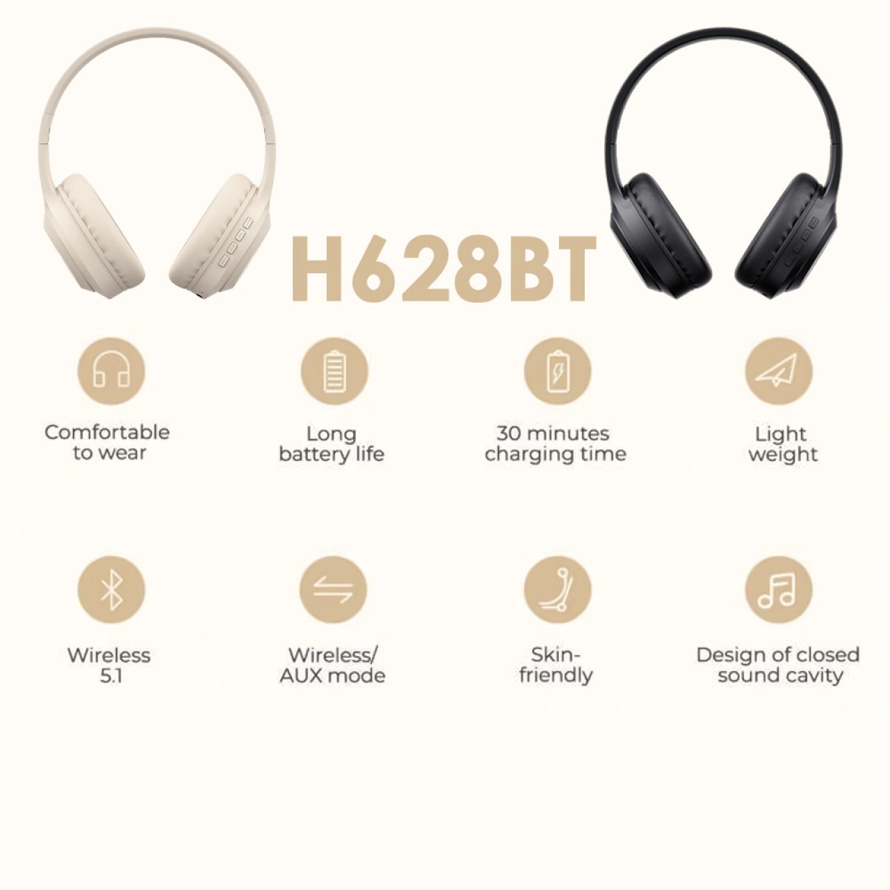 Ασύρματα Ακουστικά Havit - H628BT (Black)