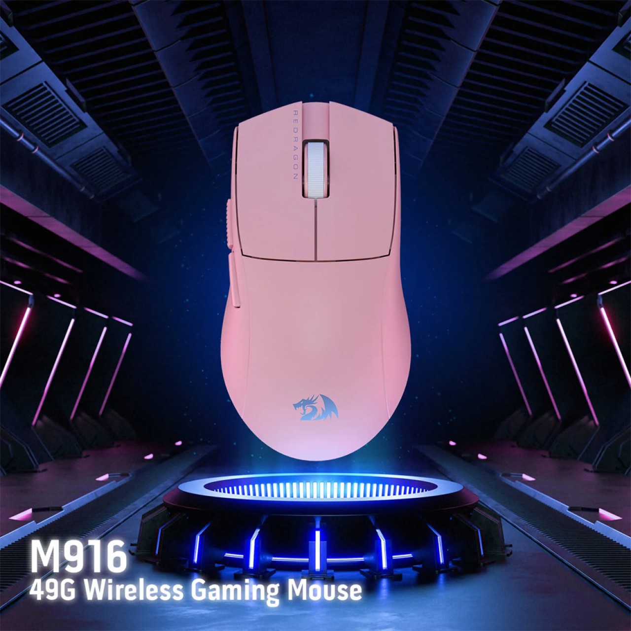 Gaming Ποντίκι - Redragon M916 PRO 1K 3-Mode Wireless (Pink)