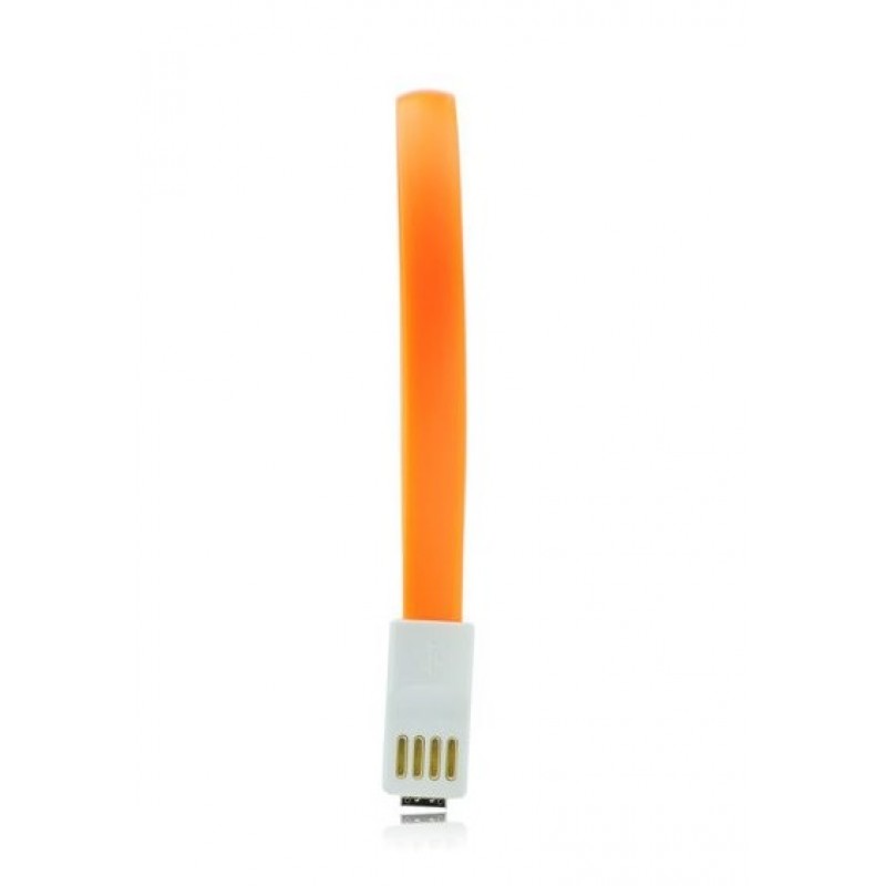 Καλώδιο USB 2.0 ΑM/Micro B με Μαγνήτη Πορτοκαλί