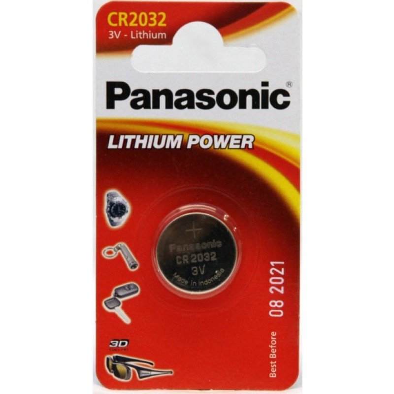 Panasonic Κουμπί Λιθίου CR2032 (1τμχ)