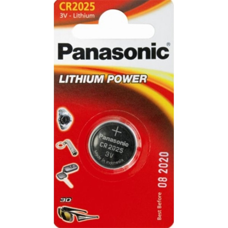 Panasonic Κουμπί Λιθίου CR2025 (1τμχ)