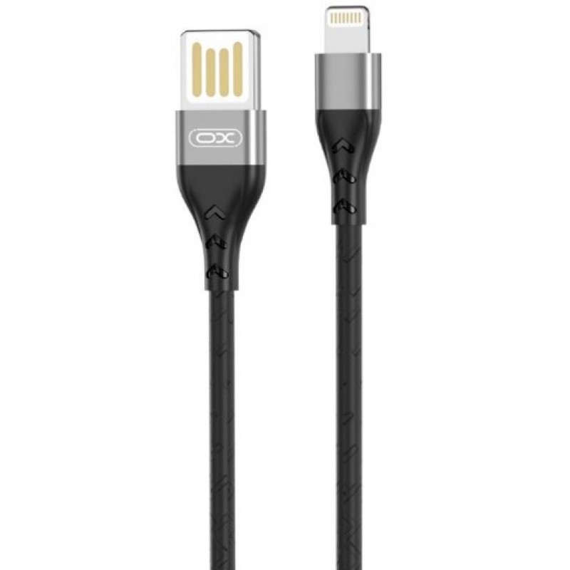 XO NB188 2.4A Διπλής Φοράς Φόρτιση USB Lightning 1m Γκρί