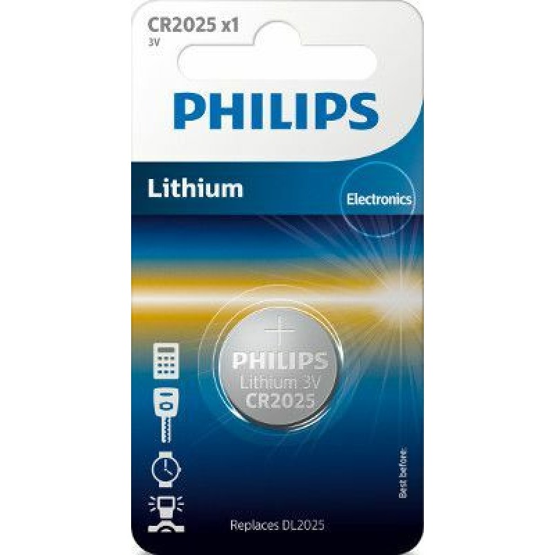 Philips Κουμπί Λιθίου CR2025 3V (1τμχ)