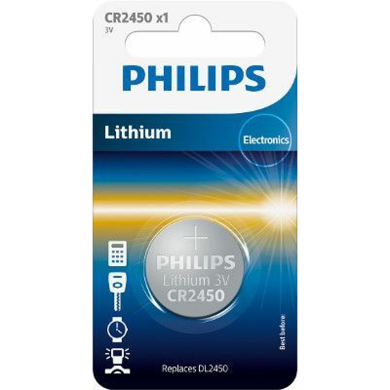 Philips Κουμπί Λιθίου CR2450 (1τμχ)