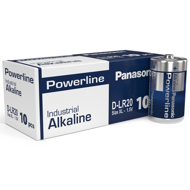 Panasonic Powerline D LR20AD Industrial Batteries | Box of 10