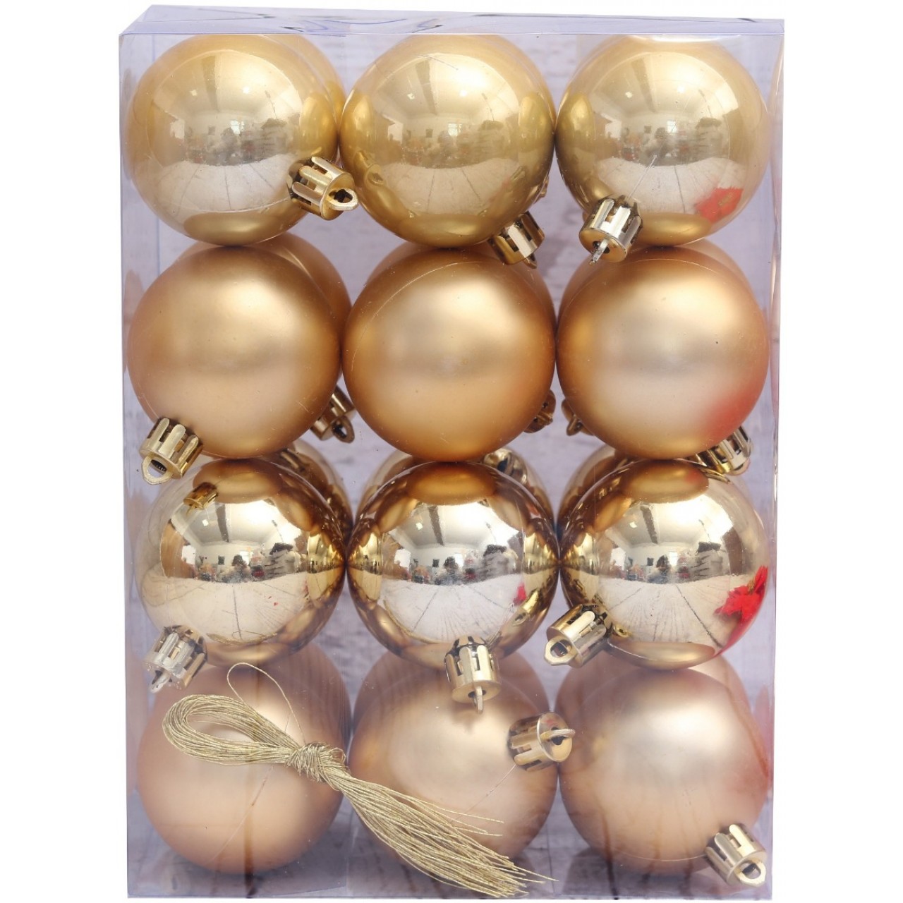 Artezan Χριστουγεννιάτικες Μπάλες 5cm Χρυσό 24τμχ/κουτί