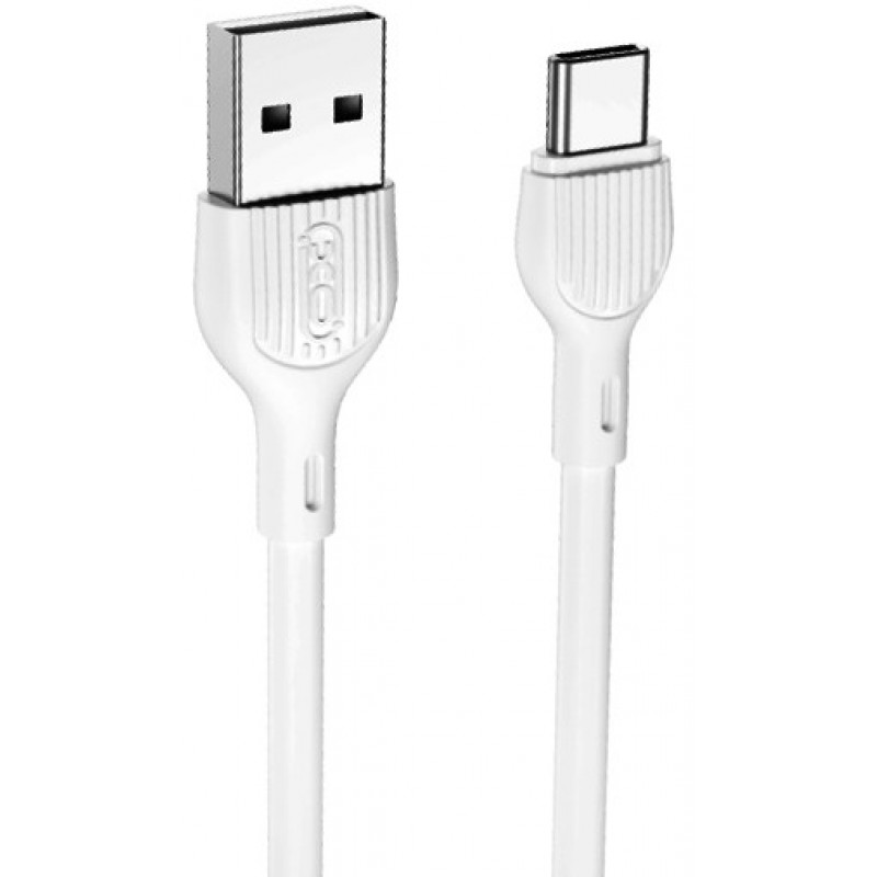 XO NB200 2.1A USB Καλώδιο TypeC 1.0μ Άσπρο