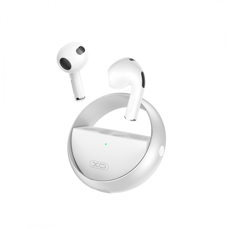XO X31 Gyro Zinc Alloy Rotating TWS Bluetooth Earphones (White)