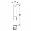 ΦΛΑΣ ΜΟΤΟ PIERCER SQ 12V ΜΑΥΡΑ SMD LED 75x15mm 2ΤΕΜ. - 6628