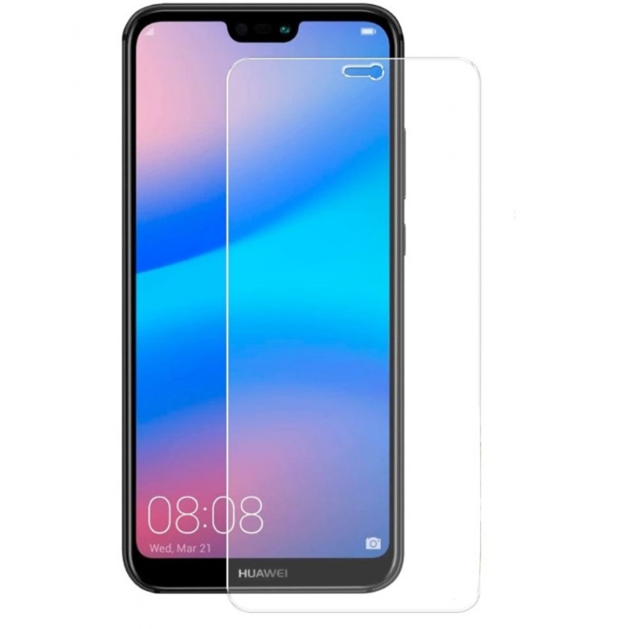 Tempered Glass (Τζάμι) - Προστασία Οθόνης DeTech 9H Huawei P20 Lite 0.30mm - 4712