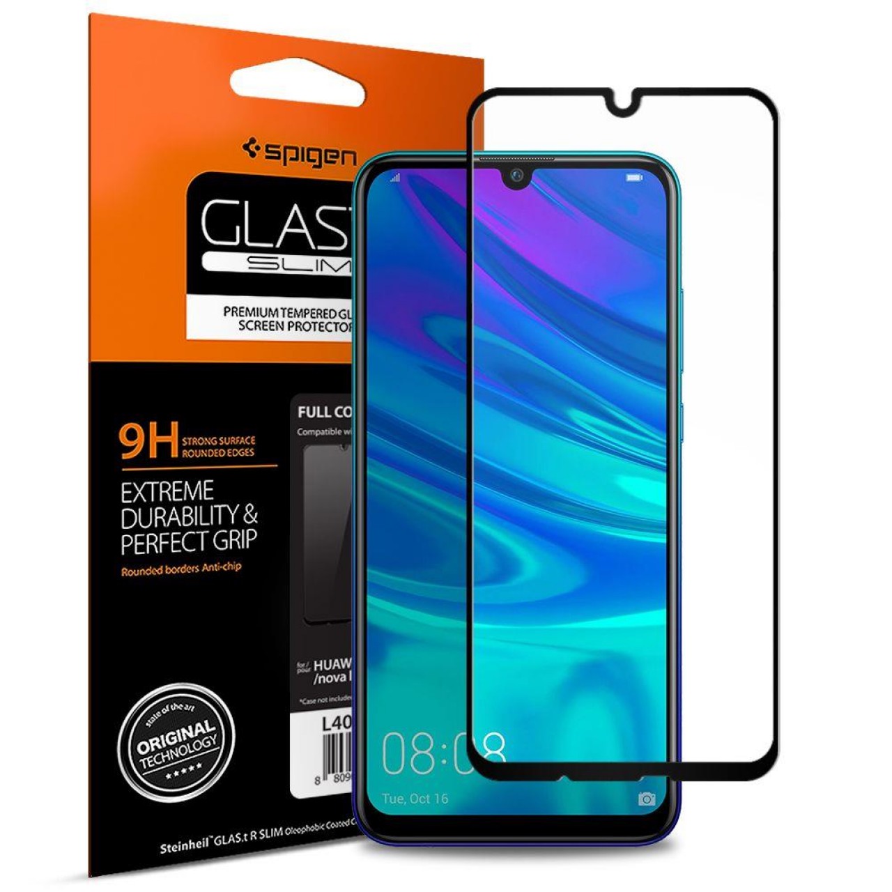 Tempered Glass (Τζάμι) - Προστασία Οθόνης 9H Hartowane Fc για Huawei P Smart 2019  - 4913 - Μαύρο - Spigen