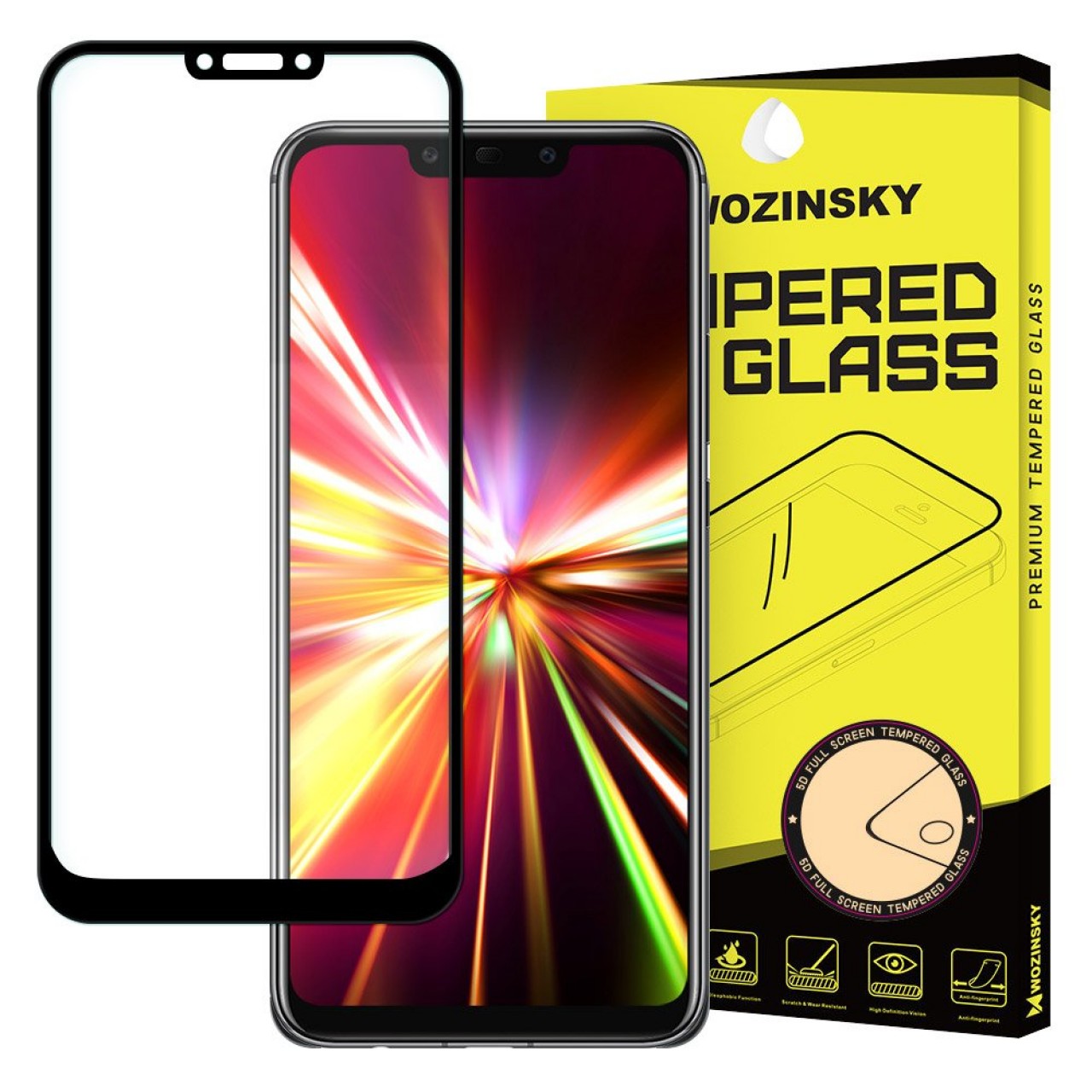 Tempered Glass (Τζάμι) - Προστασία Οθόνης για Huawei Mate 20 Lite Full Glue Case Friendly 9H - 4544 - Μαύρο - Wozinsky