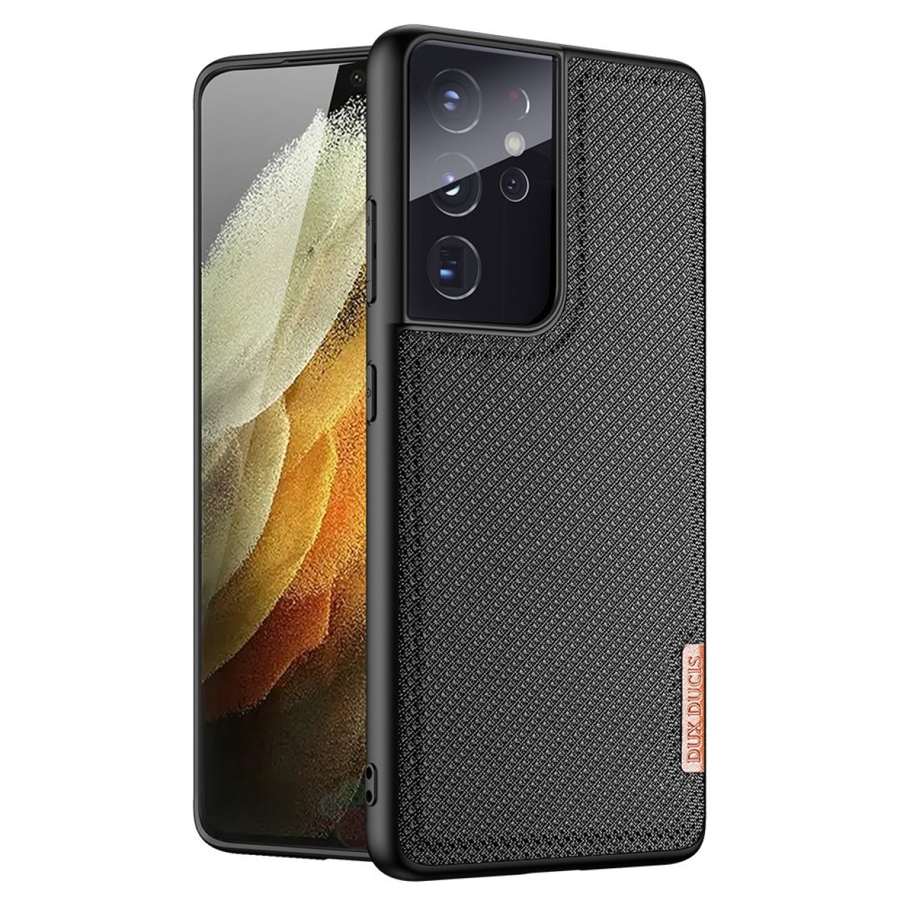 Θήκη Samsung Galaxy S21 Ultra 5G Dux Ducis Fino case covered with nylon material - 5946 - Μαύρο - ΟΕΜ