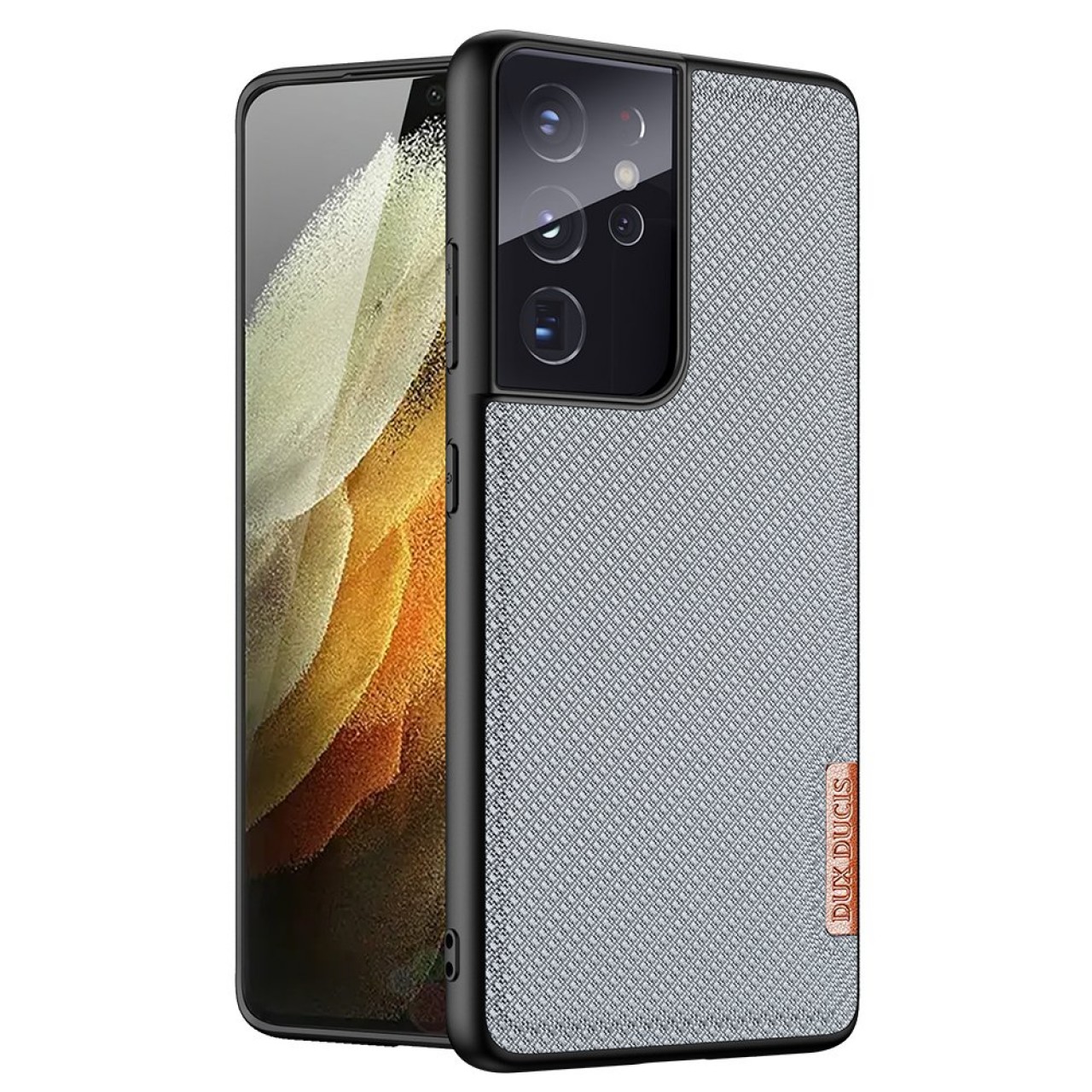 Θήκη Samsung Galaxy S21 Ultra 5G Dux Ducis Fino case covered with nylon material - 5947 - Γκρι - ΟΕΜ