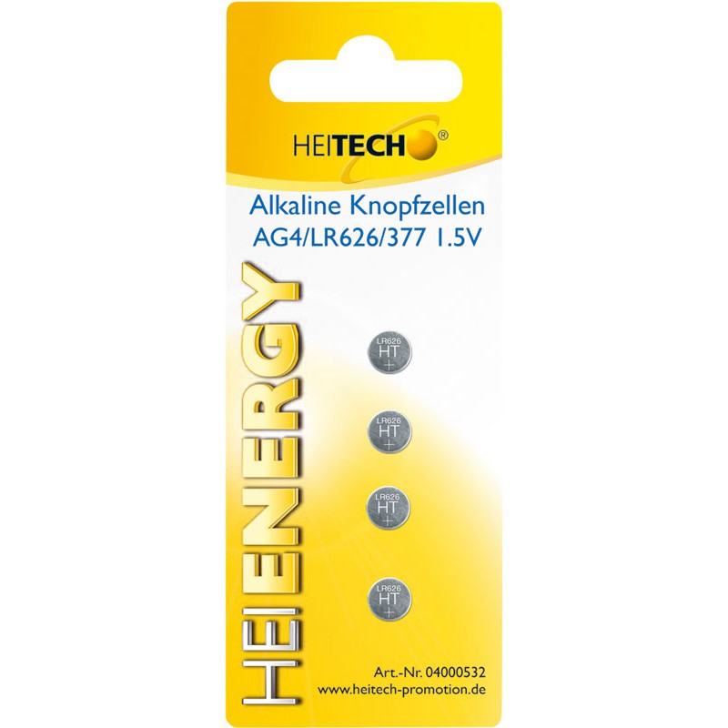 Heitech 04000532 Αλκαλικές μπαταρίες 4 τμχ LR626 - 5973