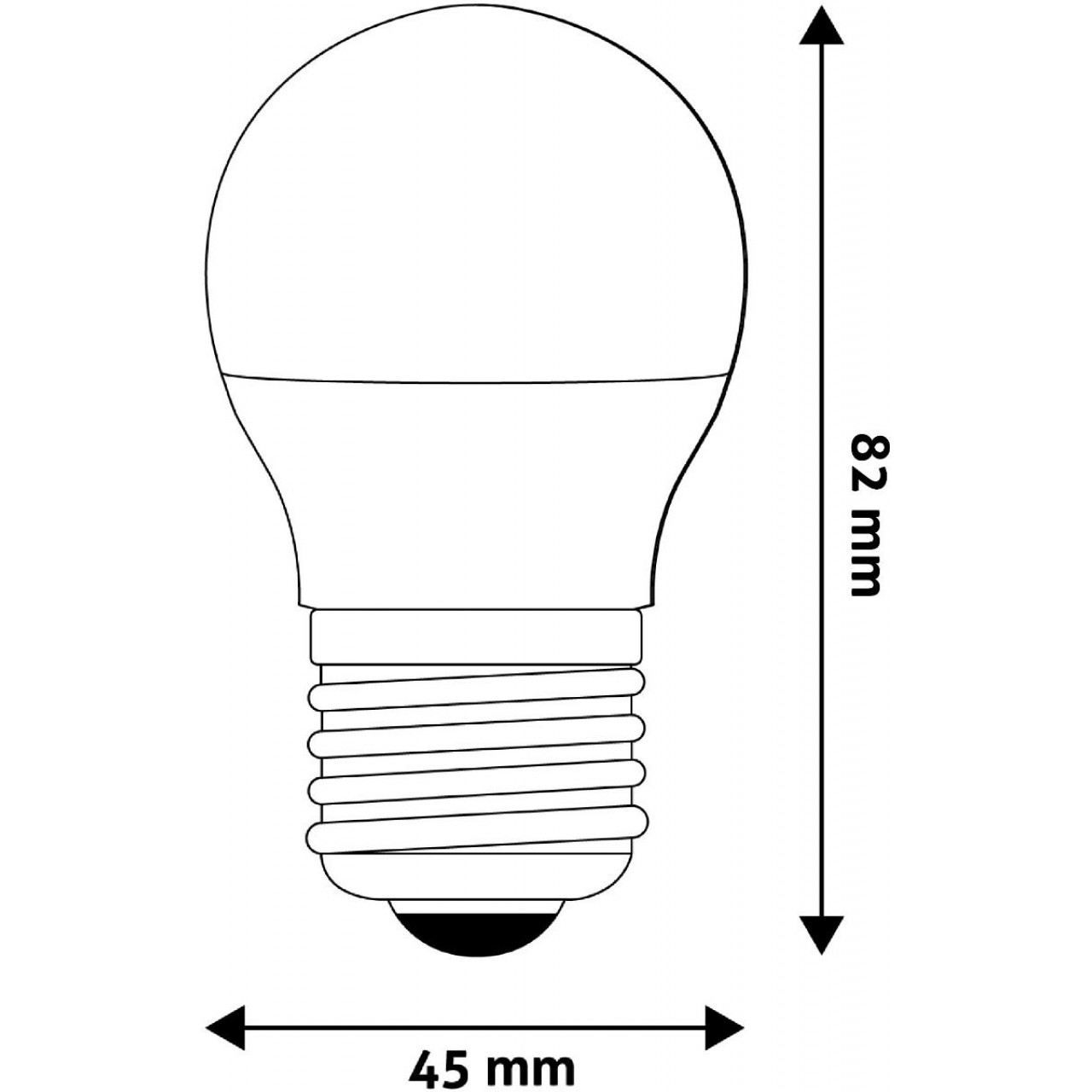 Avide LED Σφαιρική G45 2.5W E27 Θερμό 3000K - 6767